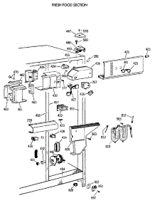 04 - Fresh Food Section parts for Ge Refrigerator TFG24PEXAWH from AppliancePartsPros.com