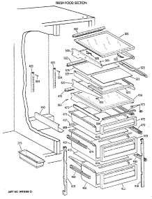 05 - Fresh Food Section parts for Ge Refrigerator TFG24PRXABB from AppliancePartsPros.com