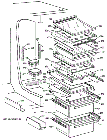 05 - Section5 parts for Ge Refrigerator TFG27PFSMWW from AppliancePartsPros.com