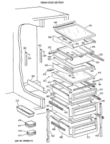 05 - Fresh Food Section parts for Ge Refrigerator TFG27PFXAWW from AppliancePartsPros.com