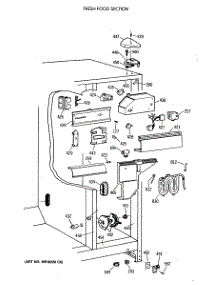 04 - Fresh Food Section parts for Ge Refrigerator TFH22PRXABB from AppliancePartsPros.com