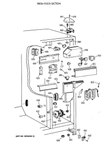 04 - Fresh Food Section parts for Ge Refrigerator TFH24PRXABB from AppliancePartsPros.com
