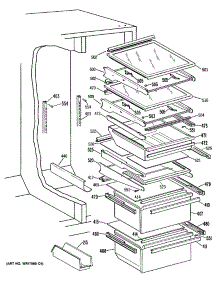 05 - Section5 parts for Ge Refrigerator TFH27PRSAAA from AppliancePartsPros.com