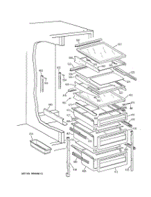 06 - Fresh Food Section parts for Ge Refrigerator TFH30PRTAAA from AppliancePartsPros.com