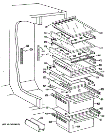 04 - Section4 parts for Ge Refrigerator TFHA22RRAAD from AppliancePartsPros.com