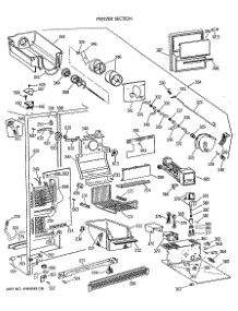 03 - Freezer Section parts for Ge Refrigerator TFK27PFXAWW from AppliancePartsPros.com