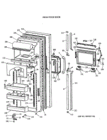 02 - Fresh Food Door parts for Ge Refrigerator TFT27PFXAWW from AppliancePartsPros.com
