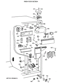 04 - Fresh Food Section parts for Ge Refrigerator TFT27PFXAWW from AppliancePartsPros.com
