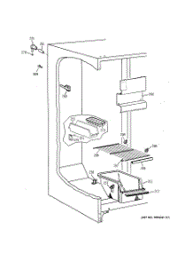 04 - Freezer Section parts for Ge Refrigerator TFX20JABCWW from AppliancePartsPros.com