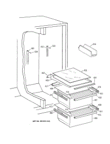 08 - Fresh Food Section parts for Ge Refrigerator TFX20JRBEWW from AppliancePartsPros.com
