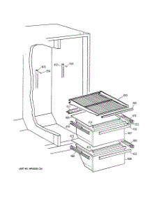 06 - Fresh Food Section parts for Ge Refrigerator TFX20SABCWW from AppliancePartsPros.com