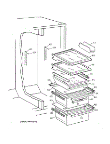 06 - Fresh Food Section parts for Ge Refrigerator TFX22CRBAWW from AppliancePartsPros.com