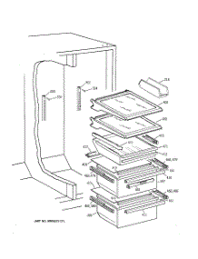 06 - Fresh Food Section parts for Ge Refrigerator TFX22CRBCWW from AppliancePartsPros.com
