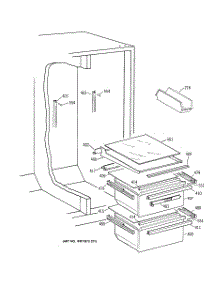 07 - Fresh Food Section parts for Ge Refrigerator TFX22GRBAWW from AppliancePartsPros.com