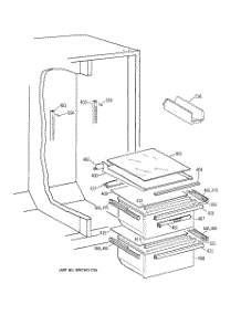 07 - Fresh Food Section parts for Ge Refrigerator TFX22GRBCWW from AppliancePartsPros.com