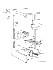 04 - Freezer Section parts for Ge Refrigerator TFX22JABEWW from AppliancePartsPros.com