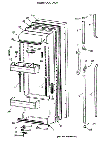 02 - Fresh Food Door parts for Ge Refrigerator TFX22PRXAWW from AppliancePartsPros.com