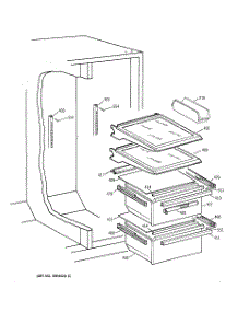 08 - Fresh Food Section parts for Ge Refrigerator TFX22QRBAAA from AppliancePartsPros.com