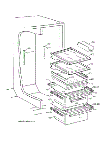 06 - Fresh Food Section parts for Ge Refrigerator TFX22QRCEAA from AppliancePartsPros.com
