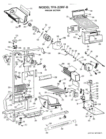 02 - Freezer Section parts for Ge Refrigerator TFX22RFB from AppliancePartsPros.com