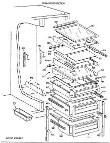 04 - Fresh Food Section parts for Ge Refrigerator TFX24PAXAWW from AppliancePartsPros.com
