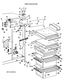 03 - Fresh Food Section parts for Ge Refrigerator TFX24SLR from AppliancePartsPros.com