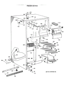 02 - Freezer Section parts for Ge Refrigerator TFX24ZRAWH from AppliancePartsPros.com
