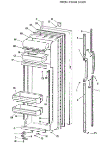 02 - Fresh Food Door parts for Ge Refrigerator TFX27EHC from AppliancePartsPros.com