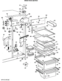 04 - Fresh Food Section parts for Ge Refrigerator TFX27VMA from AppliancePartsPros.com