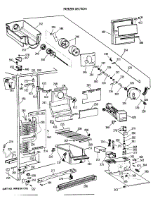 03 - Freezer Section parts for Ge Refrigerator TFX27ZRXAAA from AppliancePartsPros.com