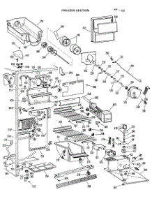 03 - Freezer Section parts for Ge Refrigerator TFXW27FLJ from AppliancePartsPros.com