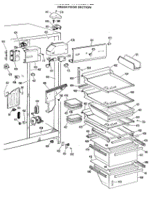 04 - Fresh Food Section parts for Ge Refrigerator TFXW27FLJ from AppliancePartsPros.com