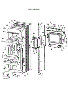 02 - Fresh Food Door parts for Ge Refrigerator TFXW27FMA from AppliancePartsPros.com