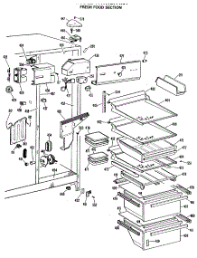 04 - Fresh Food Section parts for Ge Refrigerator TFXW27FMA from AppliancePartsPros.com