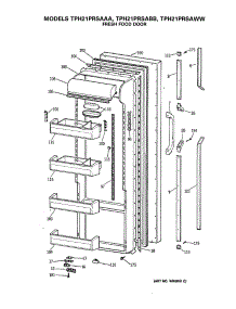 02 - Fresh Food Door parts for Ge Refrigerator TPH21PRSAWW from AppliancePartsPros.com