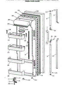 02 - Fresh Food Door parts for Ge Refrigerator TPH21PRSBAA from AppliancePartsPros.com