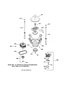 04 - Suspension, Pump & Drive Components parts for Ge Washer WISQ416CTAWW from AppliancePartsPros.com