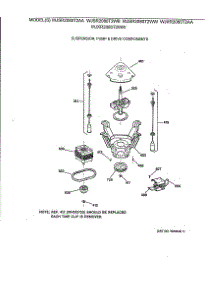 04 - Suspension, Pump & Drive Components parts for Ge Washer WJXR2080T2WW from AppliancePartsPros.com