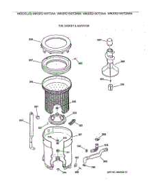 03 - Tub, Basket & Agitator parts for Ge Washer WKXR2100T2AA from AppliancePartsPros.com