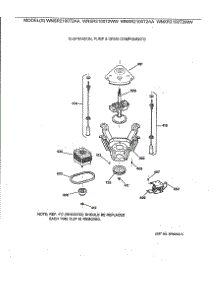 04 - Suspension, Pump & Drive Components parts for Ge Washer WNXR2100T2WW from AppliancePartsPros.com
