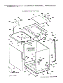02 - Cabinet, Cover & Front Panel parts for Ge Washer WNXR2100T3WW from AppliancePartsPros.com