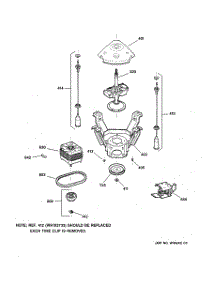 04 - Suspension, Pump & Drive Components parts for Ge Washer WNXR2100T6WW from AppliancePartsPros.com