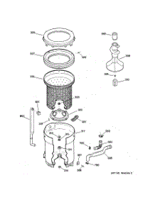 03 - Tub, Basket & Agitator parts for Ge Washer WPSR3090V1AA from AppliancePartsPros.com