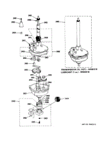 06 - Transmission, Water Seal & Lower Bearing Assembly parts for Ge Washer WSM2000HBW from AppliancePartsPros.com