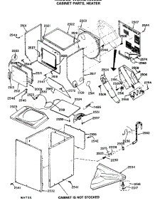 02 - Cabinet Parts, Heater parts for Ge Washer Dryer Combo WSM2400LEB from AppliancePartsPros.com