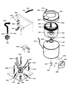 03 - Section3 parts for Ge Washer Dryer Combo WSM2400LEB from AppliancePartsPros.com