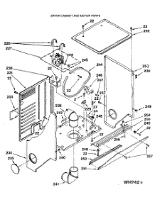 03 - Dryer Cabinet And Motor Parts parts for Ge Washer Dryer Combo WSM2420SBZWW from AppliancePartsPros.com