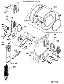 04 - Dryer Bulkhead Parts parts for Ge Washer Dryer Combo WSM2420SBZWW from AppliancePartsPros.com