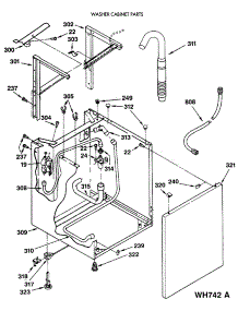06 - Washer Cabinet Parts parts for Ge Washer Dryer Combo WSM2420SBZWW from AppliancePartsPros.com
