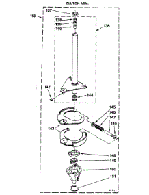 11 - Clutch Asm. parts for Ge Washer Dryer Combo WSM2420SBZWW from AppliancePartsPros.com